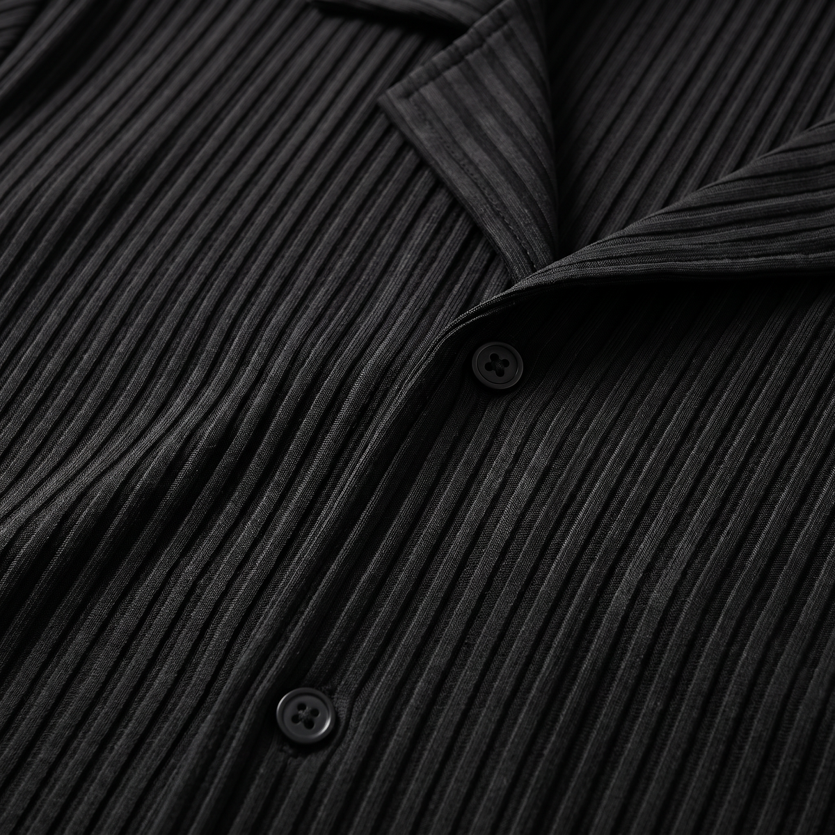 Black Pleated Set (Shirt & Trousers)