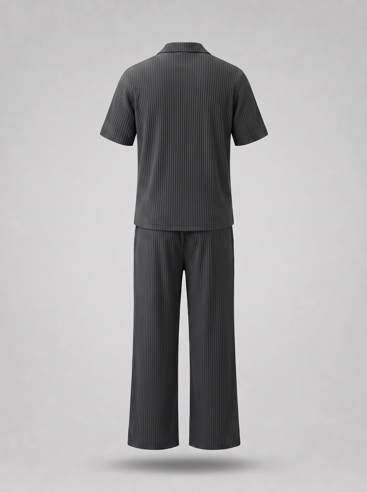 Grey Pleated Set (Shirt & Trousers)