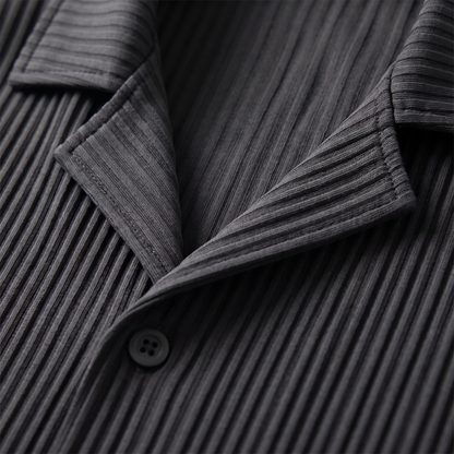Grey Pleated Set (Shirt & Trousers)