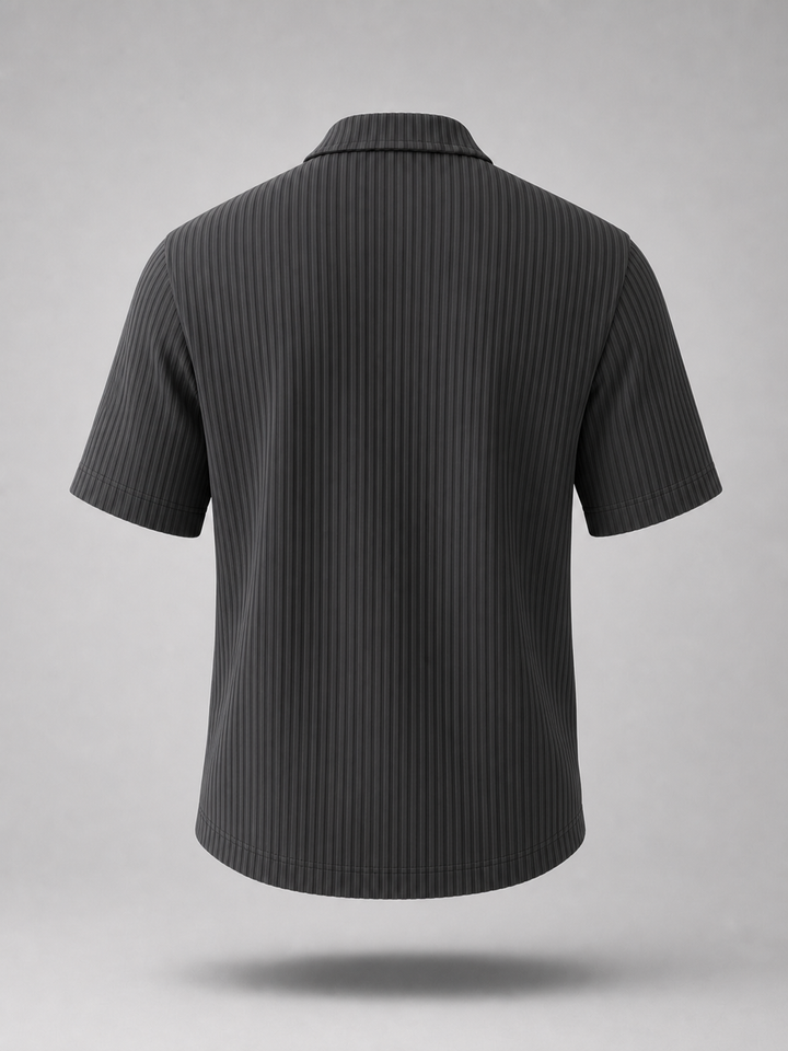 Pleated Shirt -Grey-
