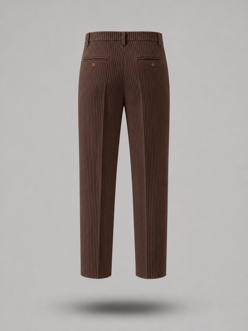 Pleated Trousers -Brown-