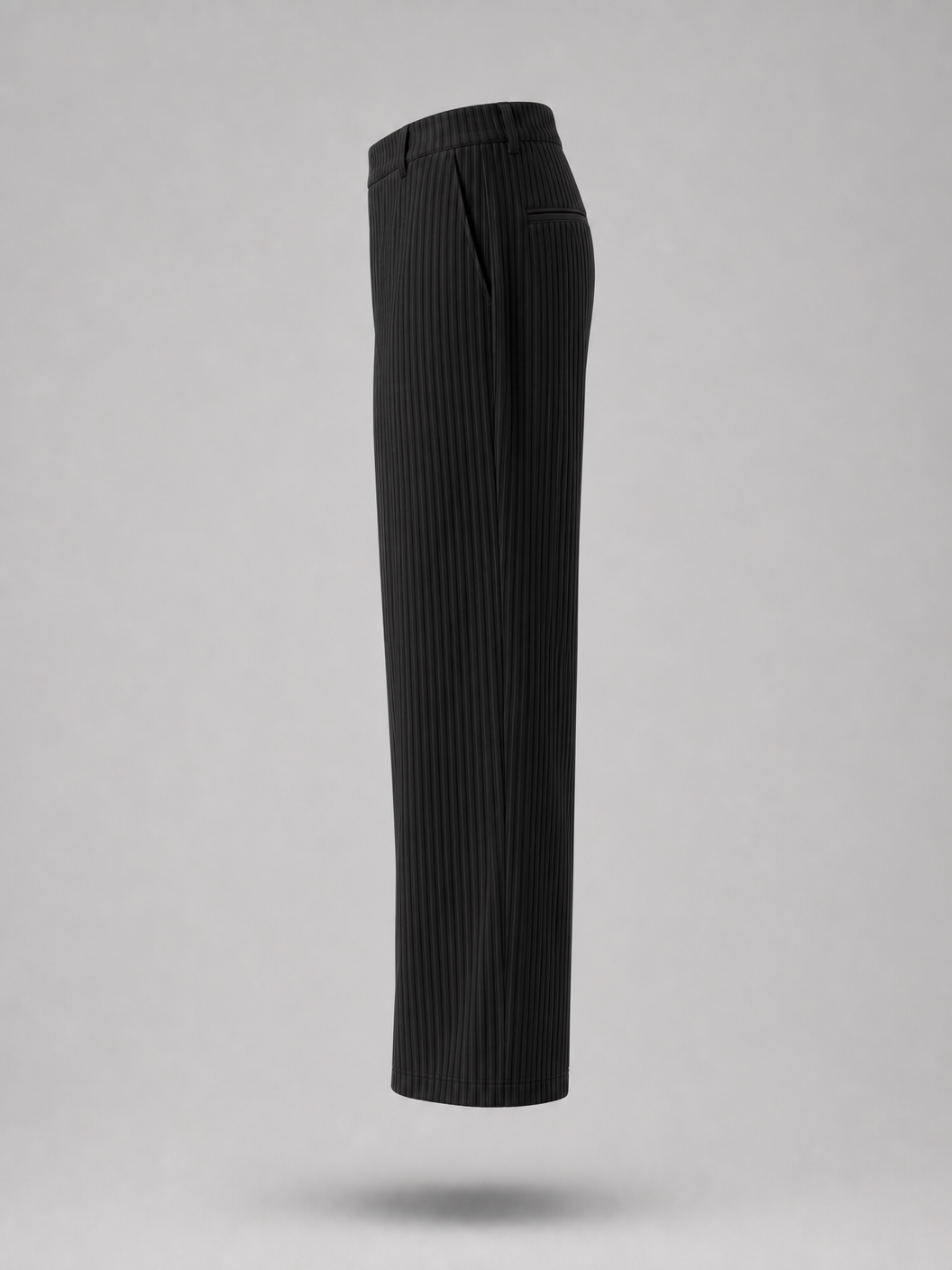 Pleated Trousers -Black-