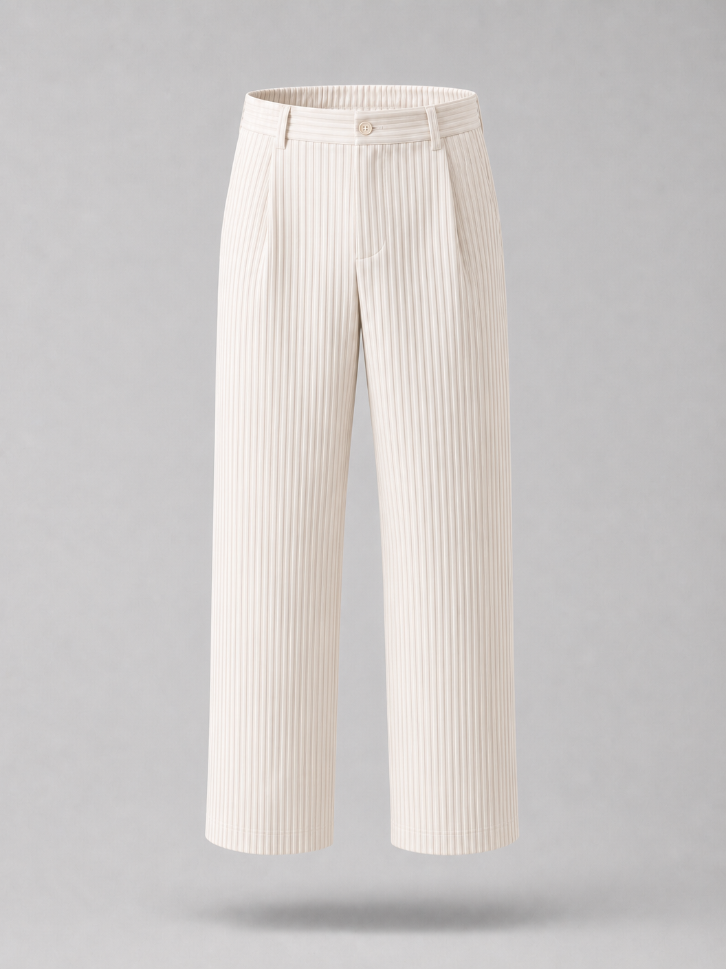 Pleated Trousers -Beige-