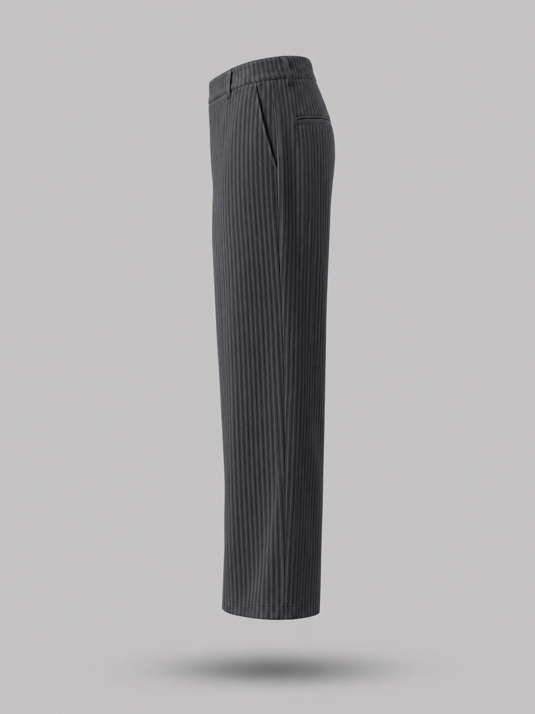 Pleated Trousers -Grey-