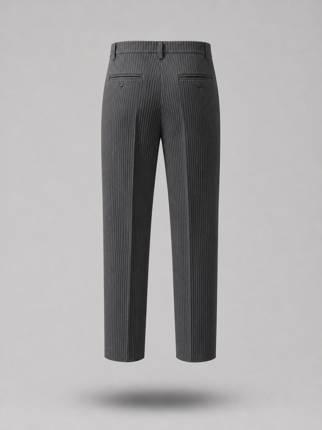 Pleated Trousers -Grey-