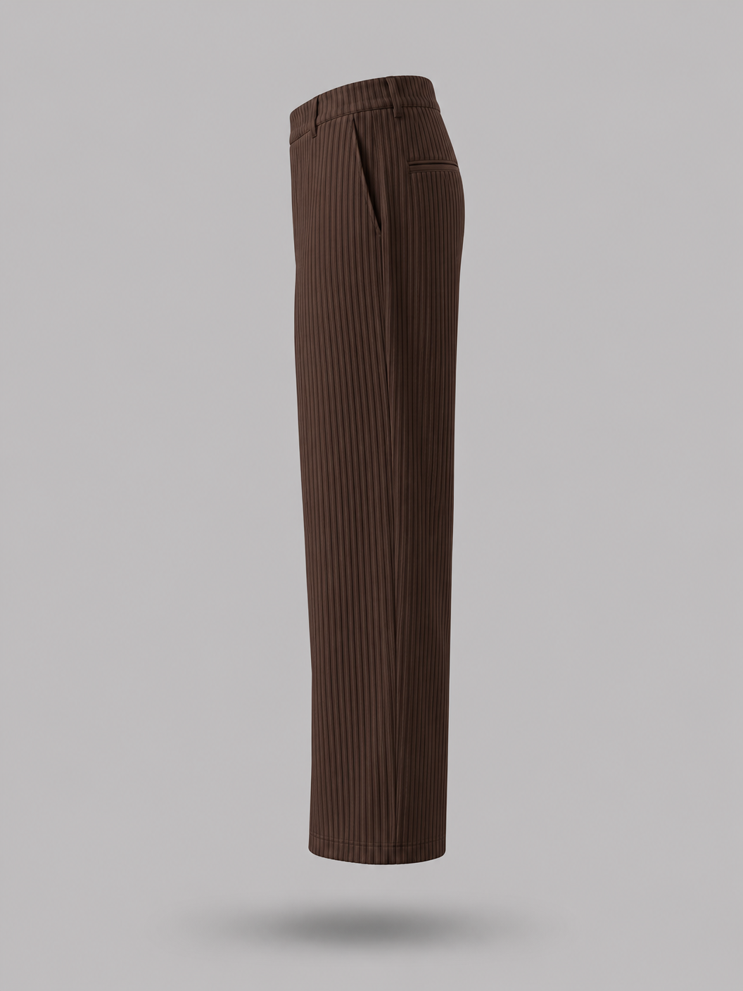 Pleated Trousers -Brown-