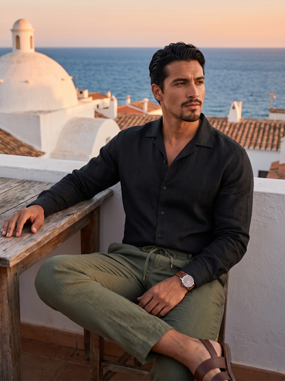 Black Linen Shirt