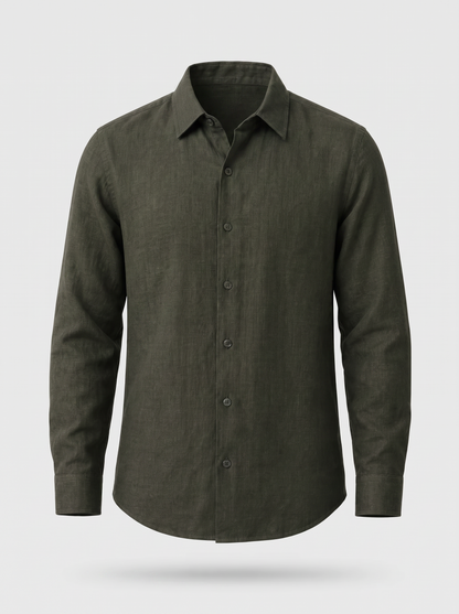 Olive Linen Shirt