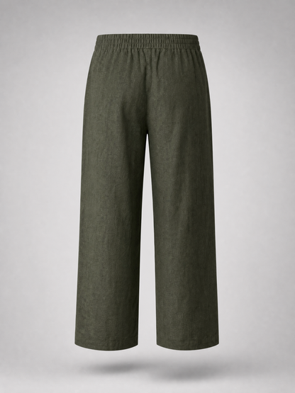 Olive Linen Trousers