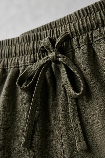 Olive Linen Trousers