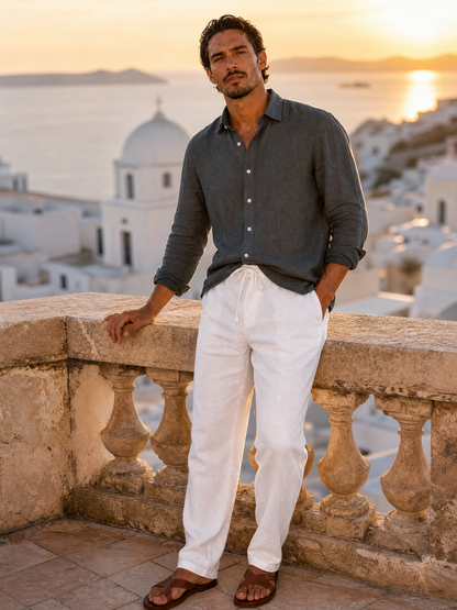 White Linen Trousers